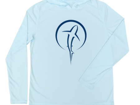 Shark Zen Performance Hoodie (Front   Arctic Blue) For Cheap