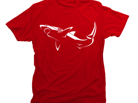 Great White Shark T-Shirt Build-A-Shirt (Front   RE) Fashion