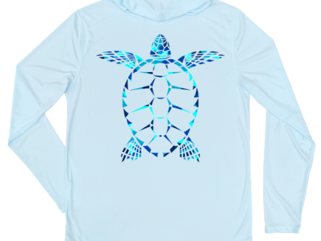 Loggerhead Sea Turtle Performance Hoodie (Water Camo) For Discount