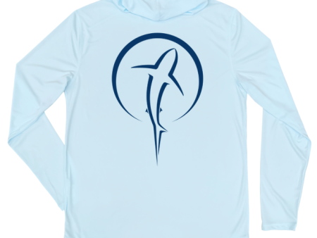 Shark Zen Performance Hoodie (Back   Arctic Blue) Online Sale