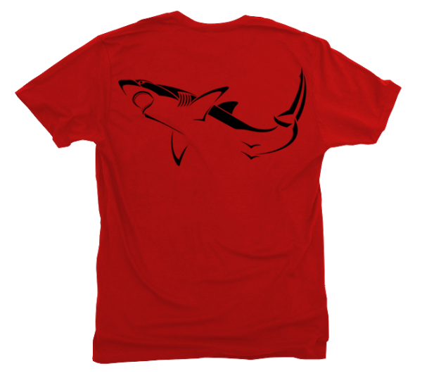 Great White Shark T-Shirt Build-A-Shirt (Back   RE) For Cheap