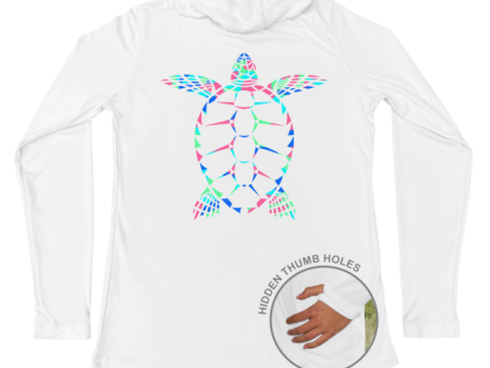 Loggerhead Sea Turtle Performance Hoodie (Women - Tropical) For Cheap