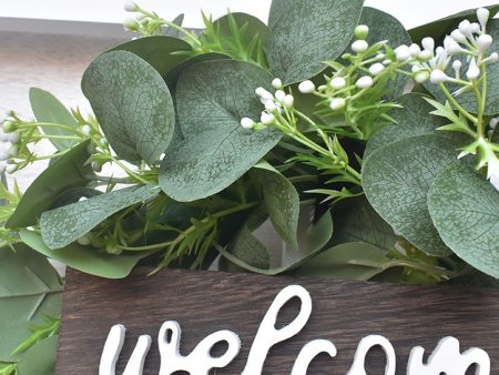 Welcone Wreath Greenery Eucalyptus Garland for Farmhouse Home Door Hanging Supply