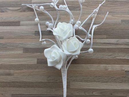 Wedding Cake Topper Insert Rose Pearl Tree Birthday Cake Topper Decor White Online now