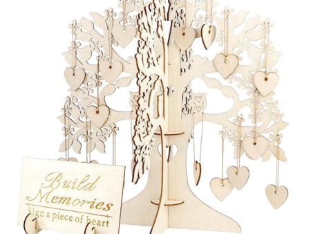 Wood 3D Wedding Make a Wish Tree Guest Sign Book Wedding Centrepiece Decor Fashion