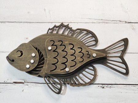 Wood Fish Wall Decor Hanging Ornament Living Room Decoration Gray Snapper For Cheap