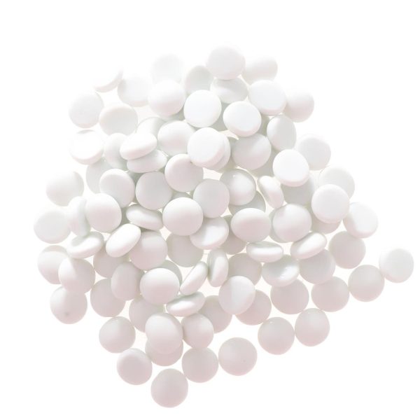 100Pcs Flat Glass Marble Pebbles Vase Fillers Decor Mixed Color Cream White on Sale