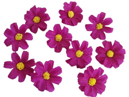 10 Pieces Artificial Flowers Wine Red Supply