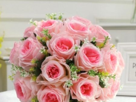 10x Silk Rose Flower Heads Artificial Rose Head for Home Wedding Decor Champagne Hot on Sale