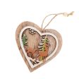 1 Piece Vintage Christmas Wooden Hanging Plaques Ornament Heart Shape Online