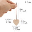 100pcs Unfinished Wooden Heart Slices Cutout Pendant Wedding Decor Cheap