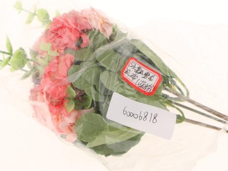 1 Bunch Artificial Hydrangea 5-Head Silk Flowers Wedding Decor Dark Pink Online Sale