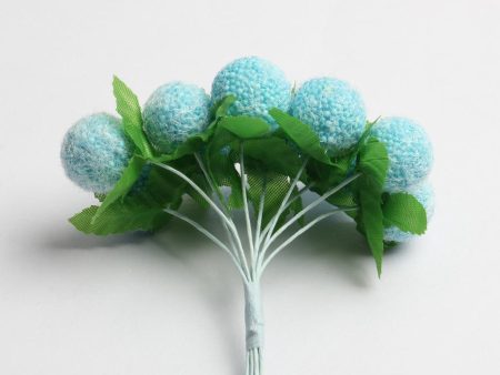 20 Pieces Artificial Berries Bouquet Foam Flower Home Decoration Blue Online